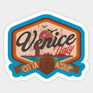 Venice Italy vintage label logo Sticker